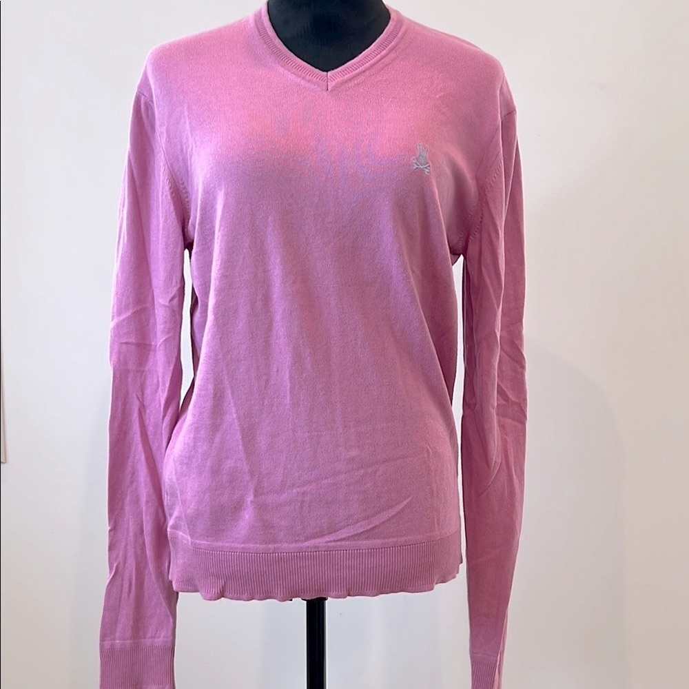 Psycho Bunny Pink V-Neck Women's Sweater